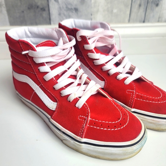 Vans Other - Vans Racing Red SK8-HI Sneakers 4.5